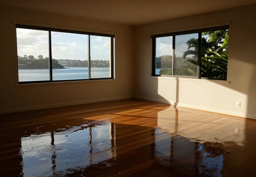 Water-damaged wall in a Dee Why home with peeling paint and moisture stains